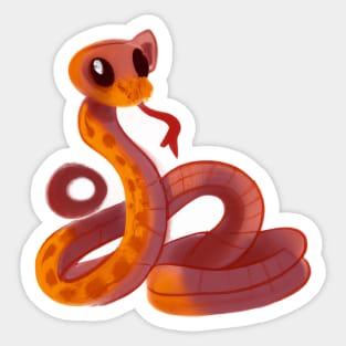 Cute Snake Drawing Sticker